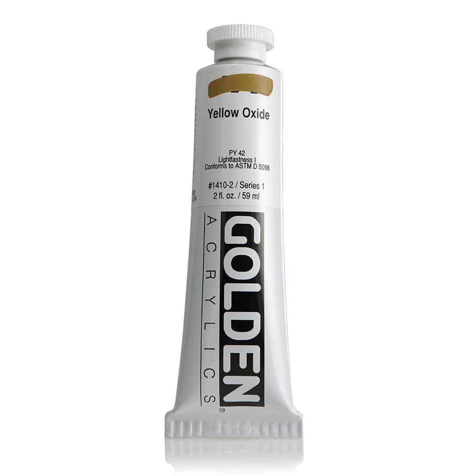 Colore Acrilico Golden HEAVY BODY Yellow Oxide - tubo da 59ml - Cod.1410-2  - s.1 - Ditta G.Poggi