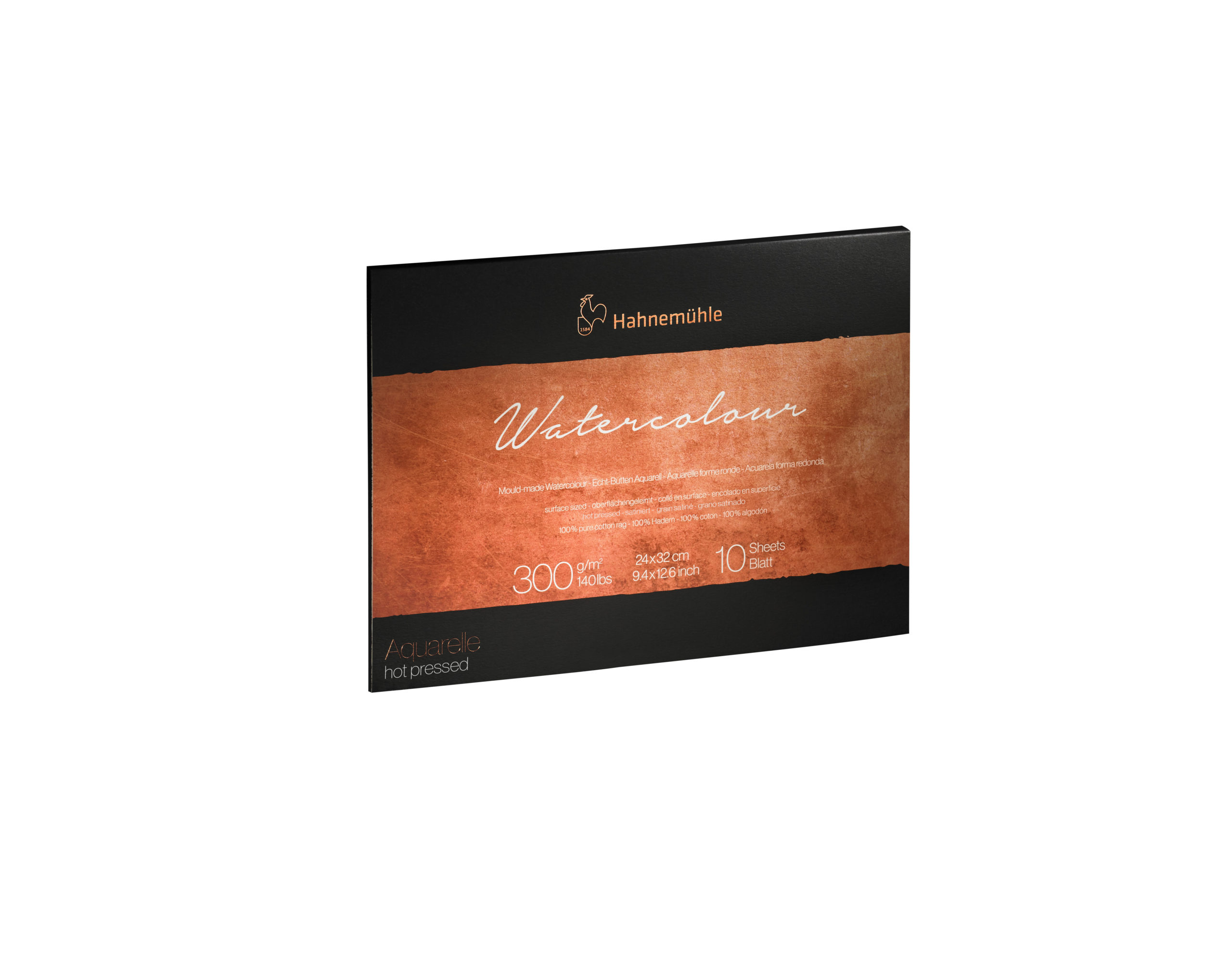 Blocco carta per acquarello nera 360 gr. grana fine - Colorificio Manzoni