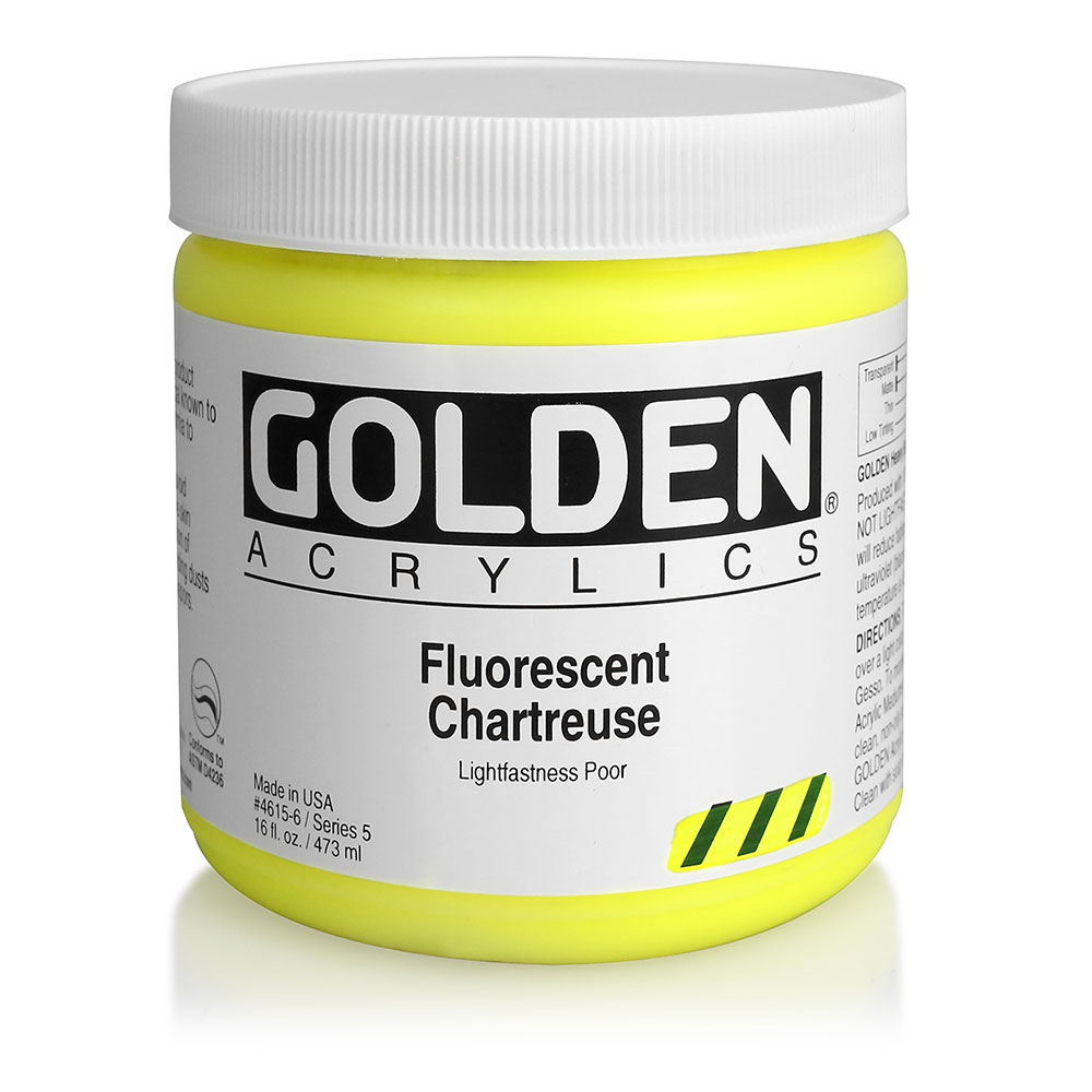 4615_6_Fluorescent_Chartreuse Acrilici Golden Heavy Body Fluo - immagine 1